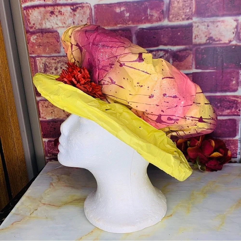 Vintage Party Hats Colorful Paper Mache Mad Hatter Festival Party Hat